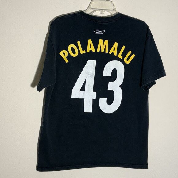NFL Super Bowl XLIII Pittsburgh Steelers T Shirt #43 Polamalu Sz. M Sports Fan - Picture 2 of 5
